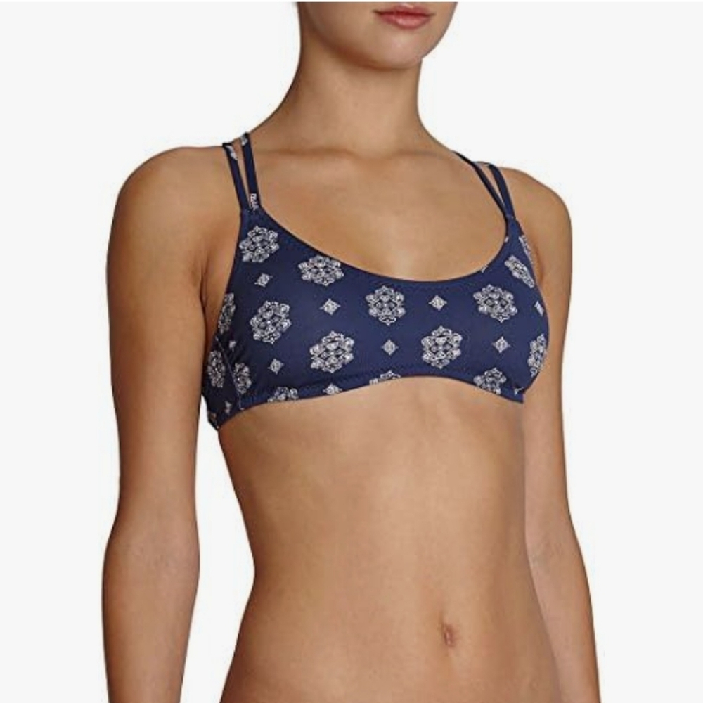 Eberjey Buena Vista Connor Bikini Top Bikini Top Small Blue New